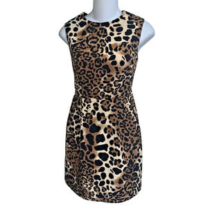 Nanette Lepore Leopard-print Silk Dress Short‎ ~Sz 2